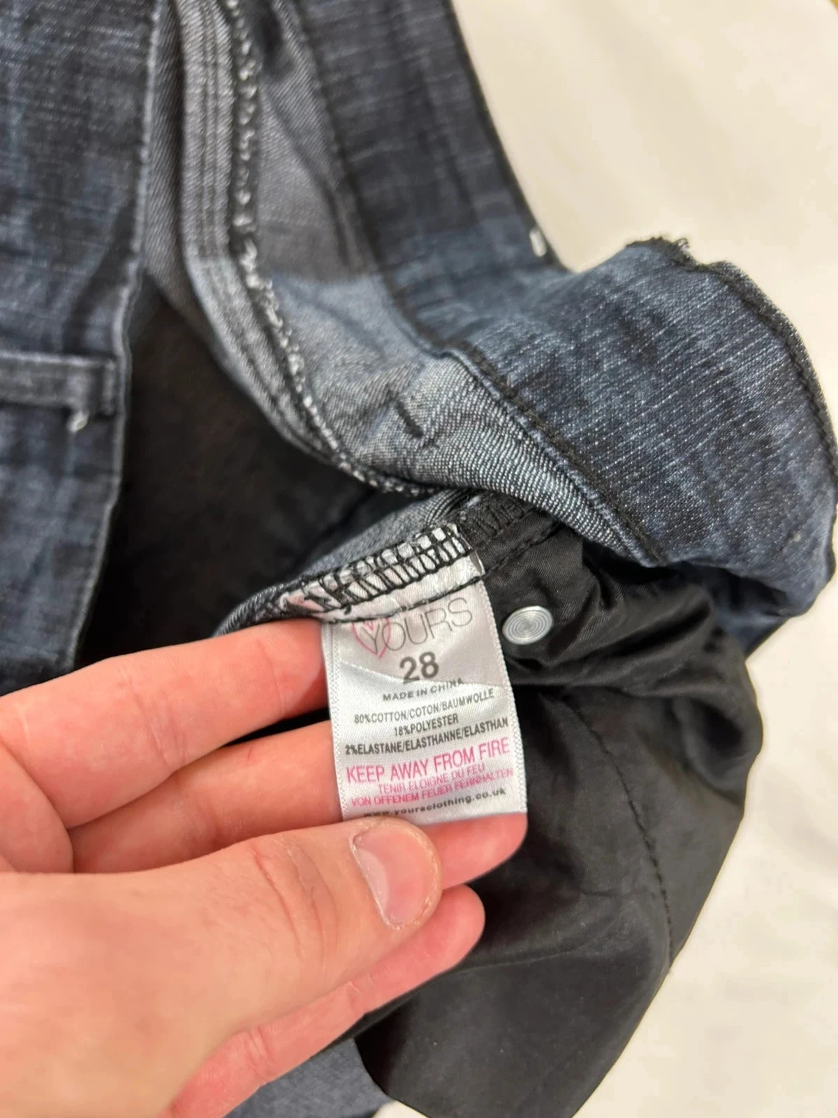 Zwarte grote vintage jeans love yours – photo 11